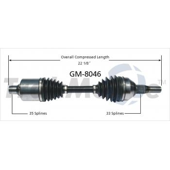 TrakMotive GM8046 CV Axle Shaft product image 1 of 3