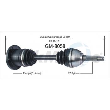 TrakMotive GM8058 CV Axle Shaft product image 1 of 3