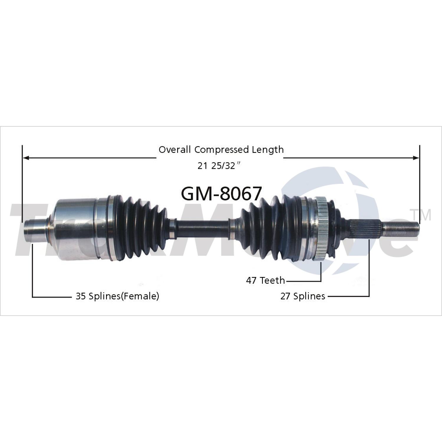 TrakMotive GM8067 - CV Axle Shaft TrakMotive GM8067 CV Axle Shaft product image 1 of 3