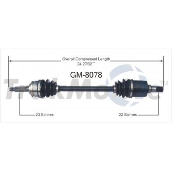 TrakMotive GM8078 CV Axle Shaft product image 1 of 3