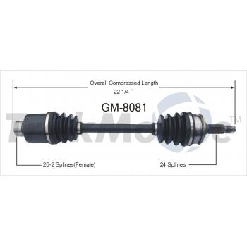 TrakMotive GM8081 CV Axle Shaft product image 1 of 3