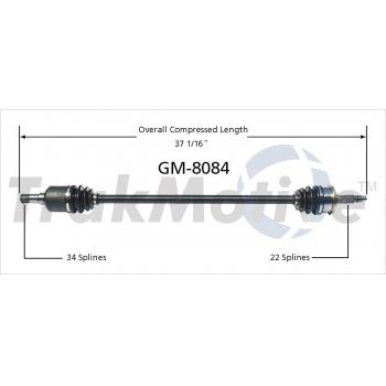 TrakMotive GM8084 CV Axle Shaft product image 1 of 3