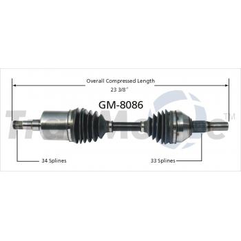 TrakMotive GM8086 - CV Axle Shaft TrakMotive GM8086 CV Axle Shaft product image 1 of 3