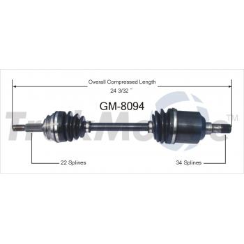 TrakMotive GM8094 CV Axle Shaft product image 1 of 3