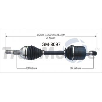 TrakMotive GM8097 CV Axle Shaft product image 1 of 3