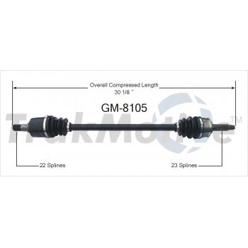 TrakMotive GM8105 CV Axle Shaft product image 1 of 3