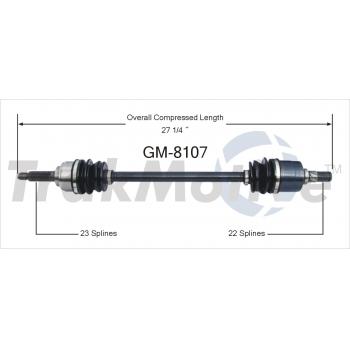 TrakMotive GM8107 CV Axle Shaft product image 1 of 3