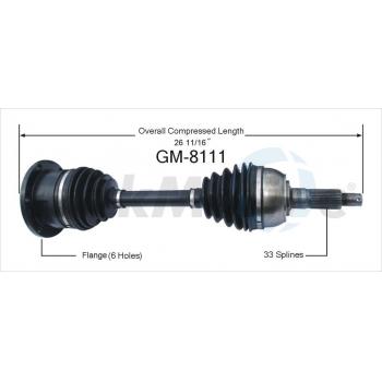 TrakMotive GM8111 CV Axle Shaft product image 1 of 3