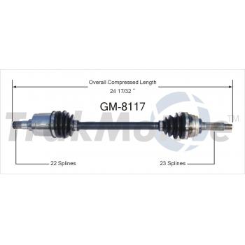TrakMotive GM8117 CV Axle Shaft product image 1 of 3