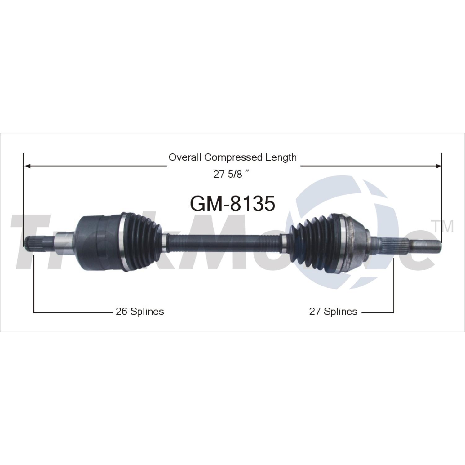 TrakMotive GM8135 - CV Axle Shaft TrakMotive GM8135 CV Axle Shaft product image 1 of 3