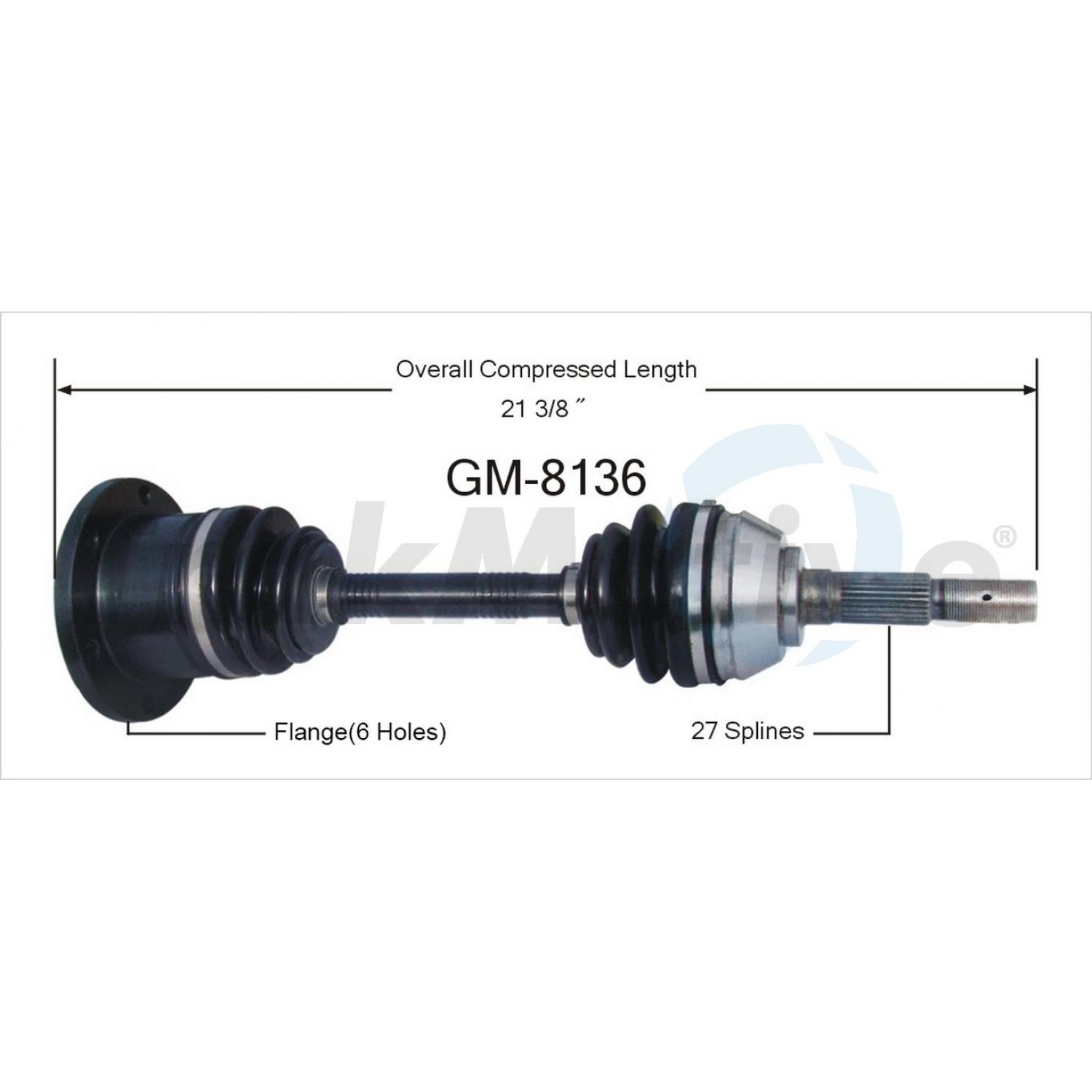 TrakMotive GM8136 - CV Axle Shaft TrakMotive GM8136 CV Axle Shaft product image 1 of 3