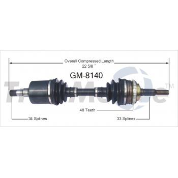 TrakMotive GM8140 CV Axle Shaft product image 1 of 3