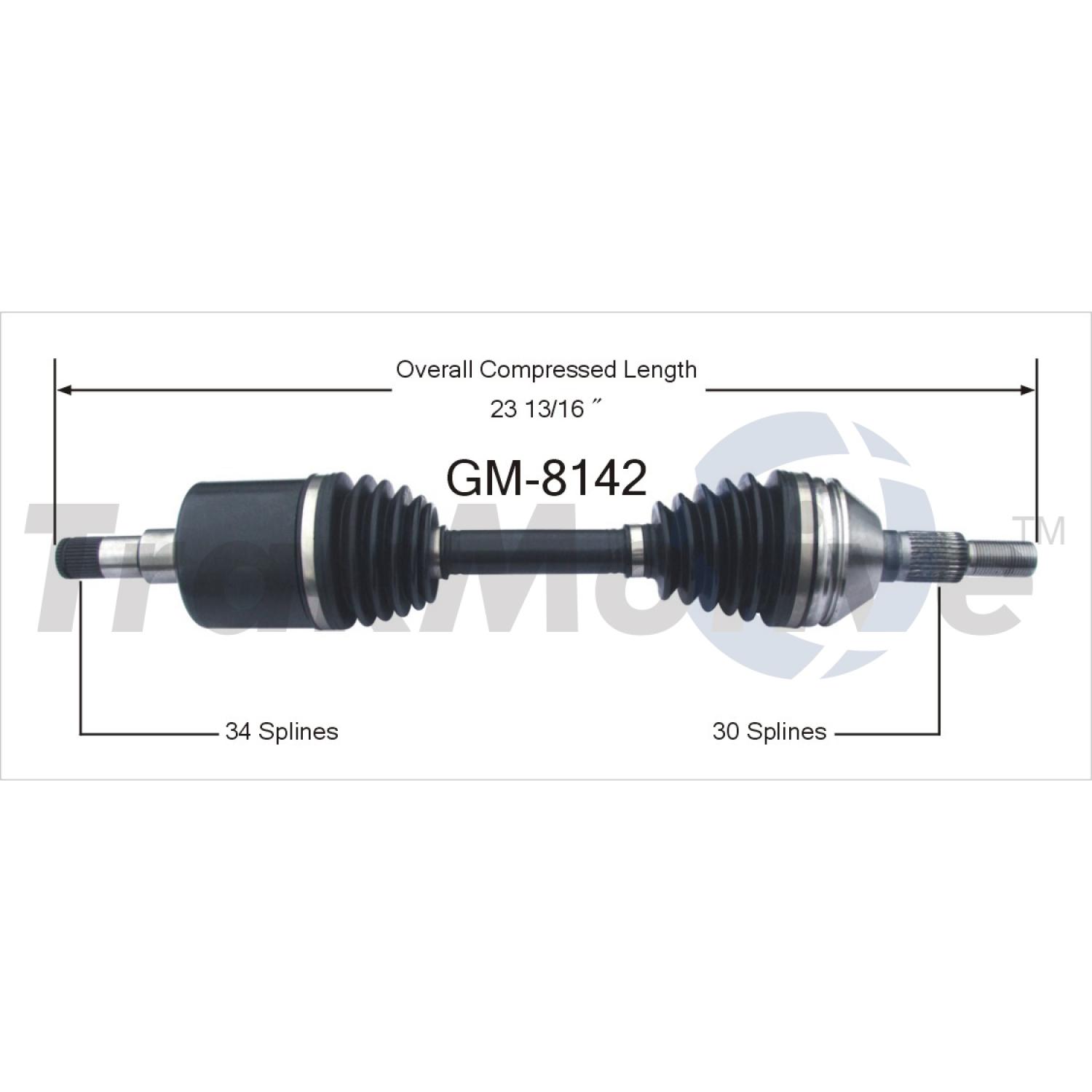 TrakMotive GM8142 - CV Axle Shaft TrakMotive GM8142 CV Axle Shaft product image 1 of 3