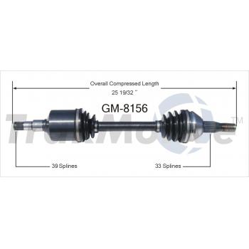 TrakMotive GM8156 CV Axle Shaft product image 1 of 3