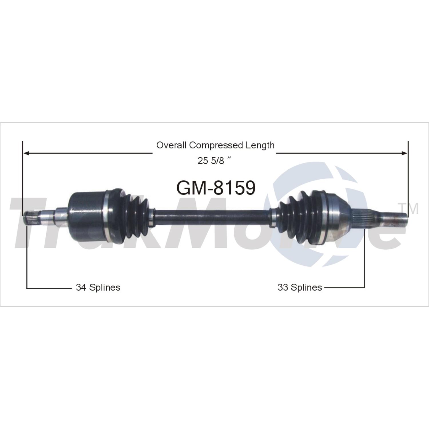 TrakMotive GM8159 - CV Axle Shaft TrakMotive GM8159 CV Axle Shaft product image 1 of 3