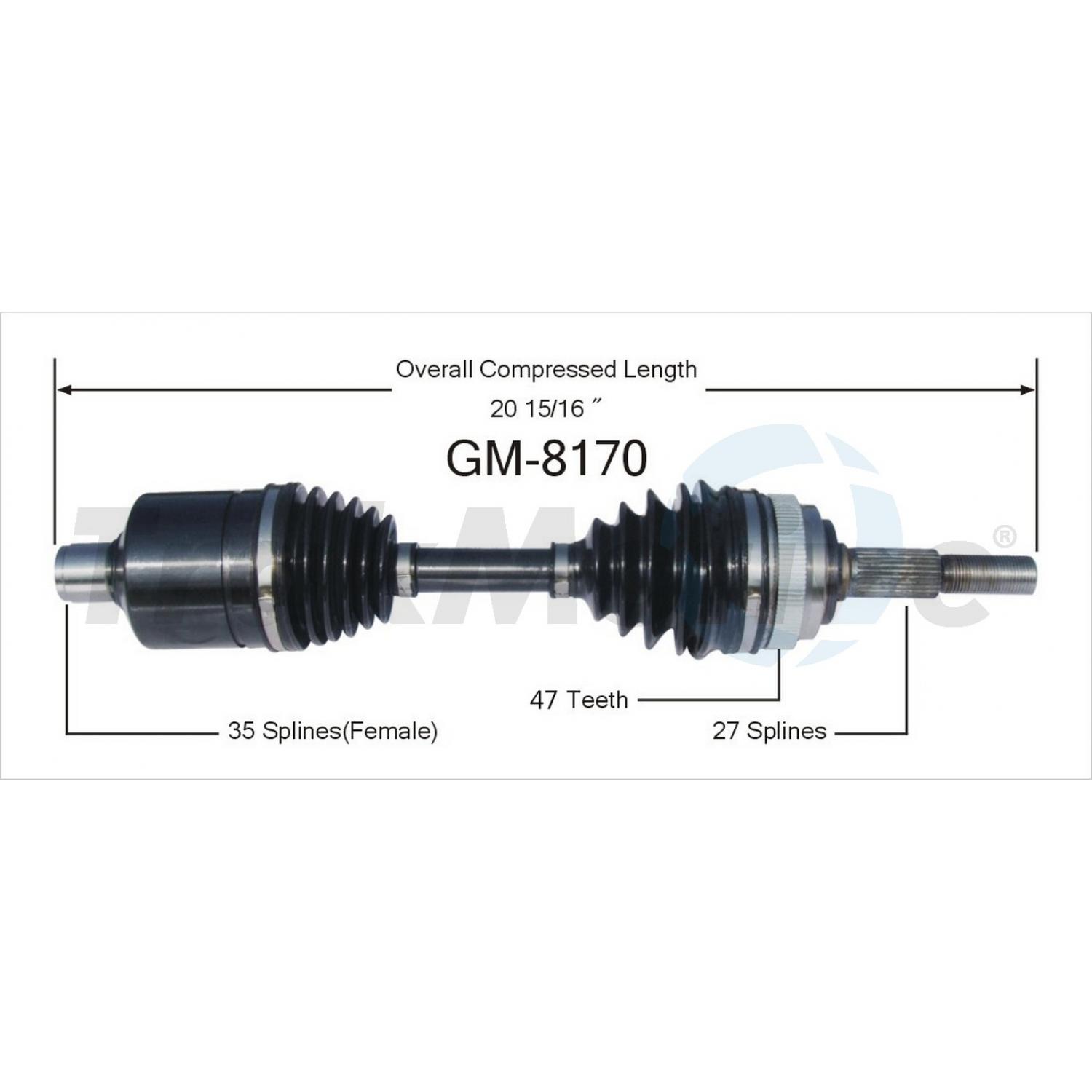 TrakMotive GM8170 - CV Axle Shaft TrakMotive GM8170 CV Axle Shaft product image 1 of 3
