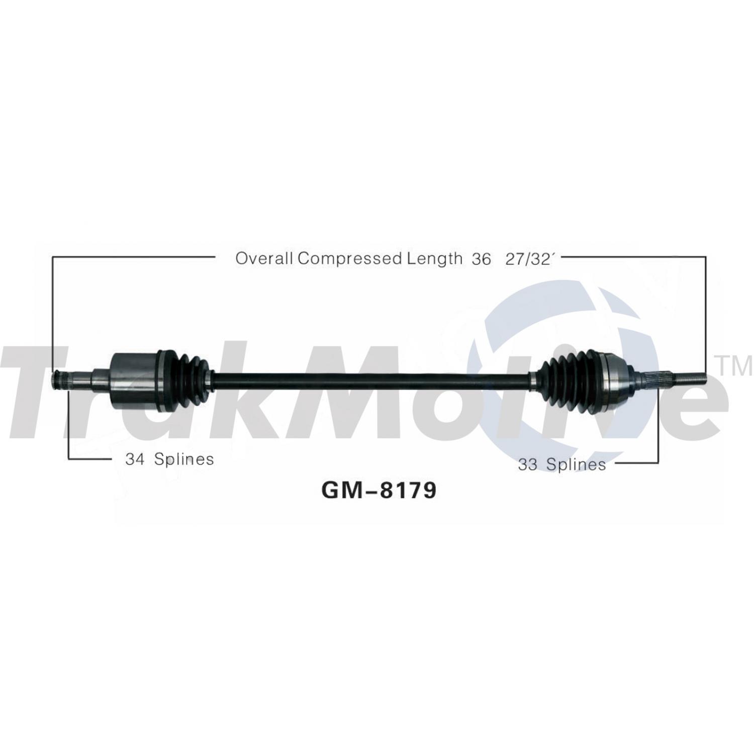 TrakMotive GM8179 - CV Axle Shaft TrakMotive GM8179 CV Axle Shaft product image 1 of 3