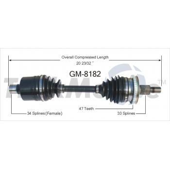 TrakMotive GM8182 CV Axle Shaft product image 1 of 3