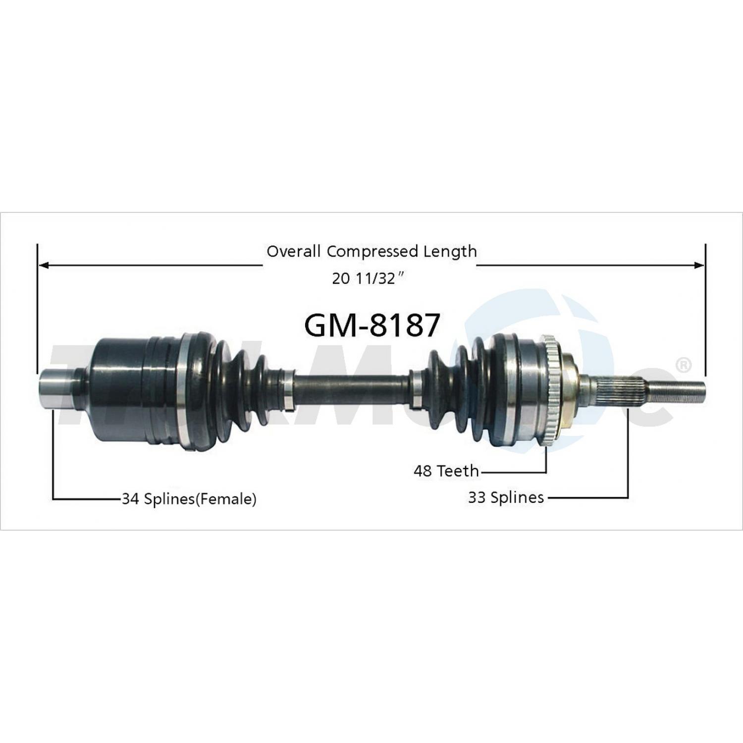 TrakMotive GM8187 - CV Axle Shaft TrakMotive GM8187 CV Axle Shaft product image 1 of 3