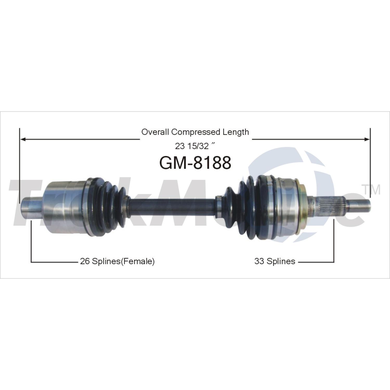 TrakMotive GM8188 - CV Axle Shaft TrakMotive GM8188 CV Axle Shaft product image 1 of 3