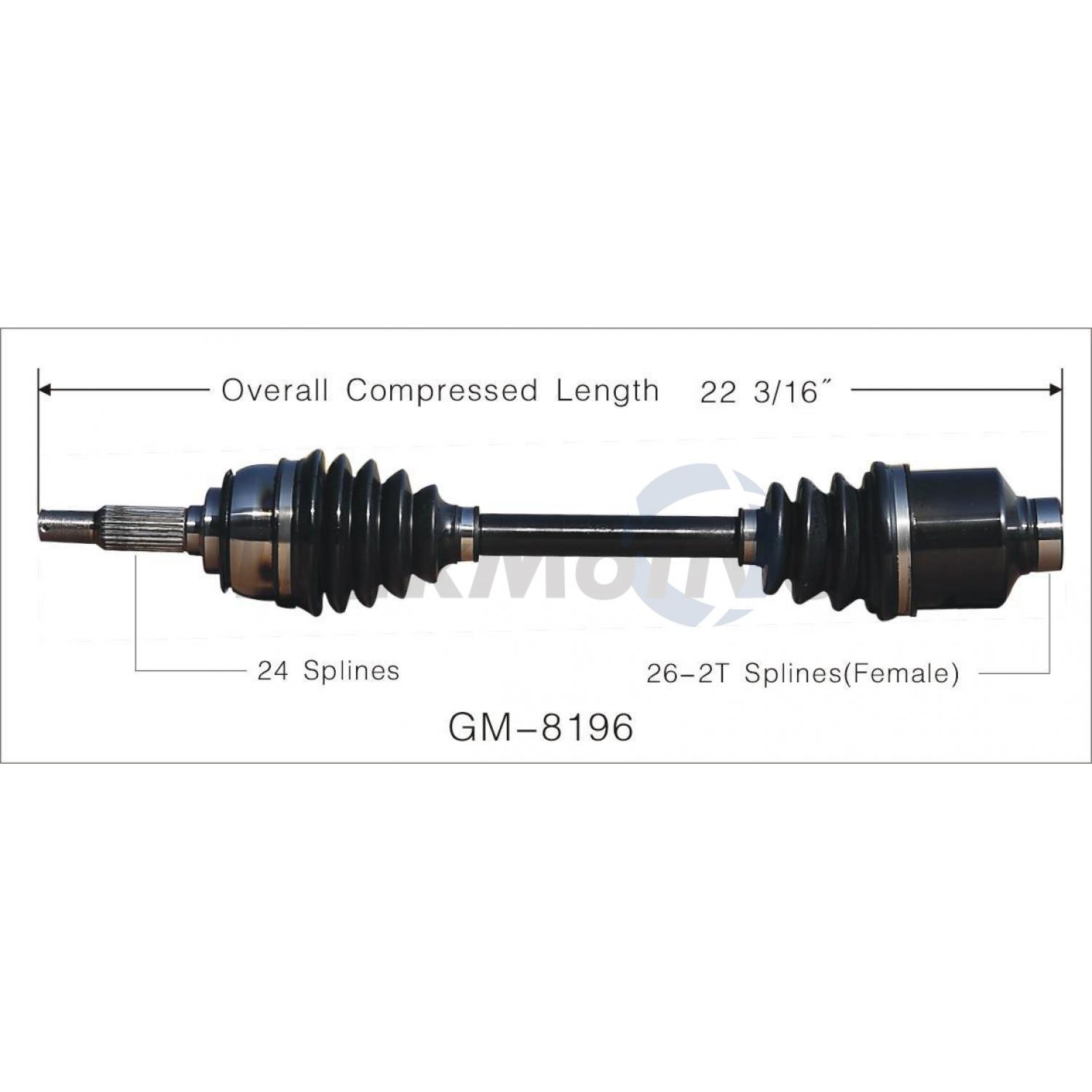 TrakMotive GM8196 - CV Axle Shaft TrakMotive GM8196 CV Axle Shaft product image 1 of 3
