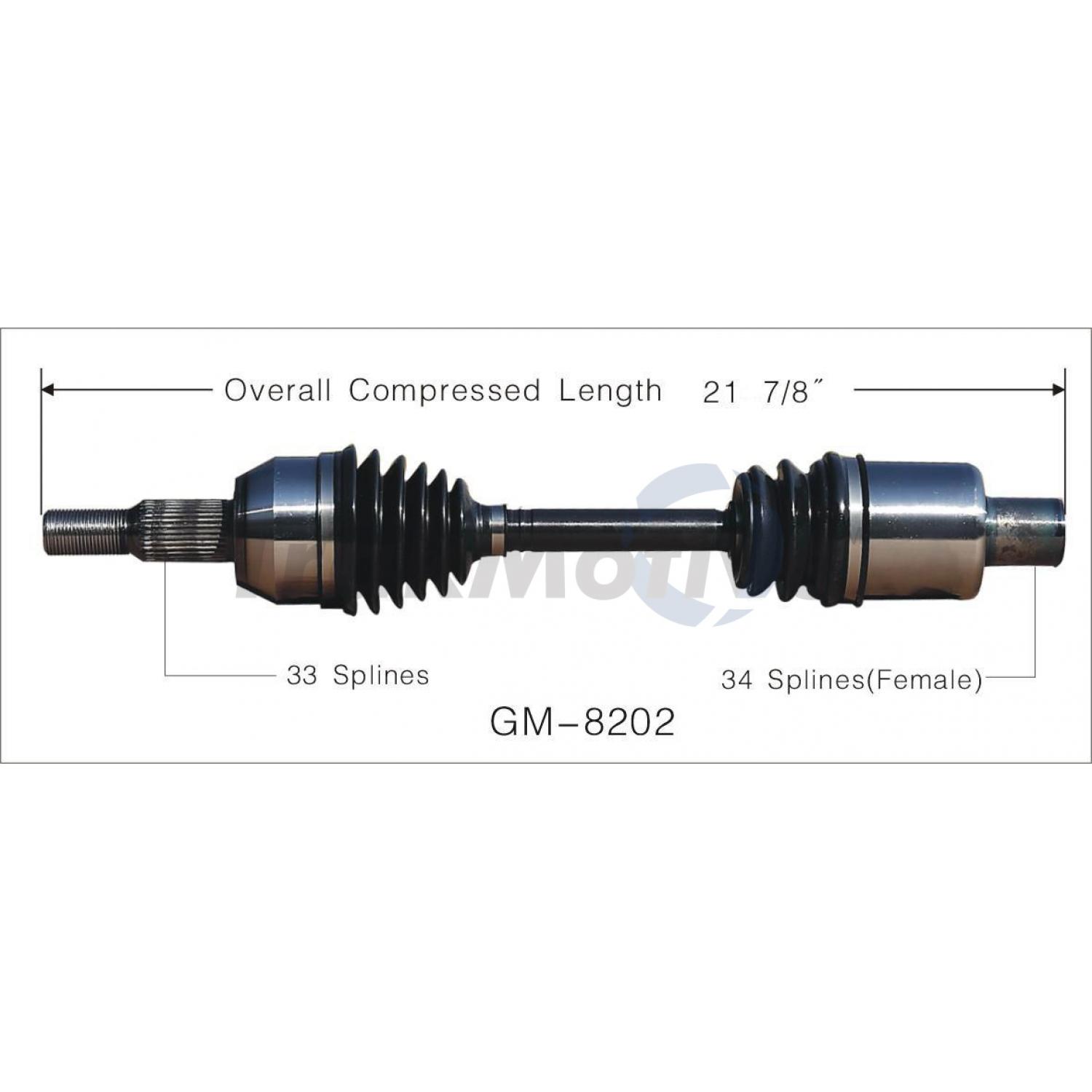 TrakMotive GM8202 - CV Axle Shaft TrakMotive GM8202 CV Axle Shaft product image 1 of 3