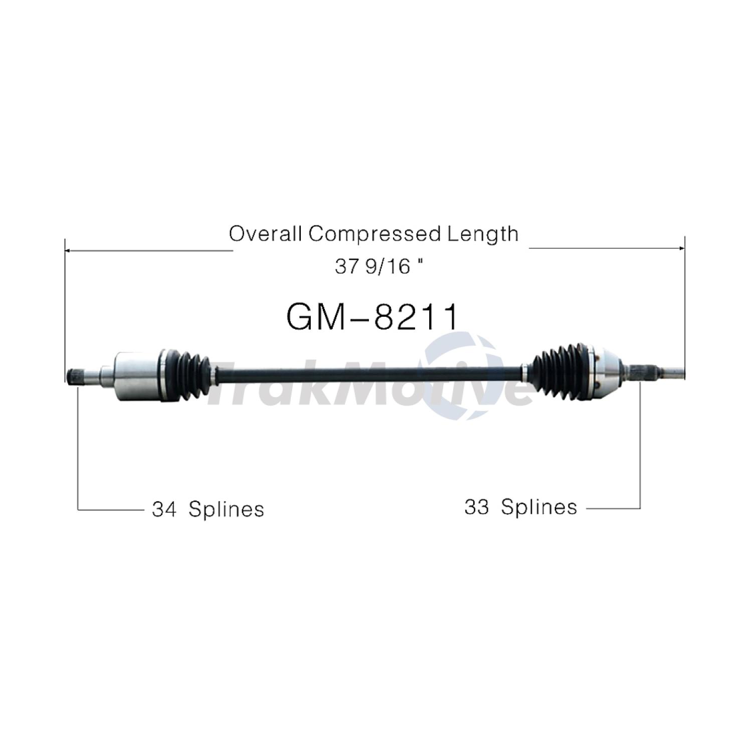 TrakMotive GM8211 - CV Axle Shaft TrakMotive GM8211 CV Axle Shaft product image 1 of 3