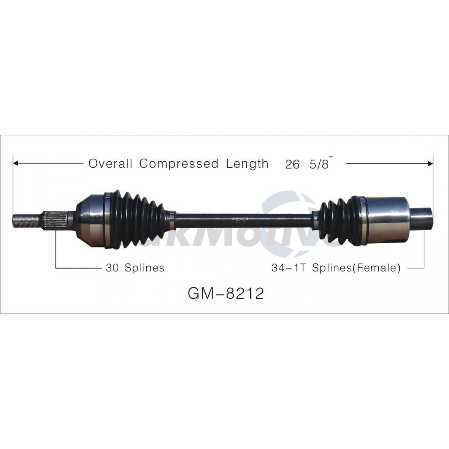 TrakMotive GM8212 CV Axle Shaft product image 1 of 3