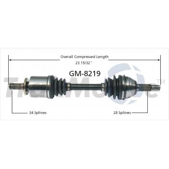 TrakMotive GM8219 CV Axle Shaft product image 1 of 3