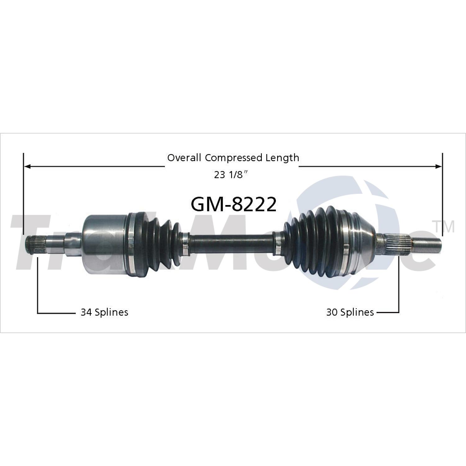 TrakMotive GM8222 - CV Axle Shaft TrakMotive GM8222 CV Axle Shaft product image 1 of 3