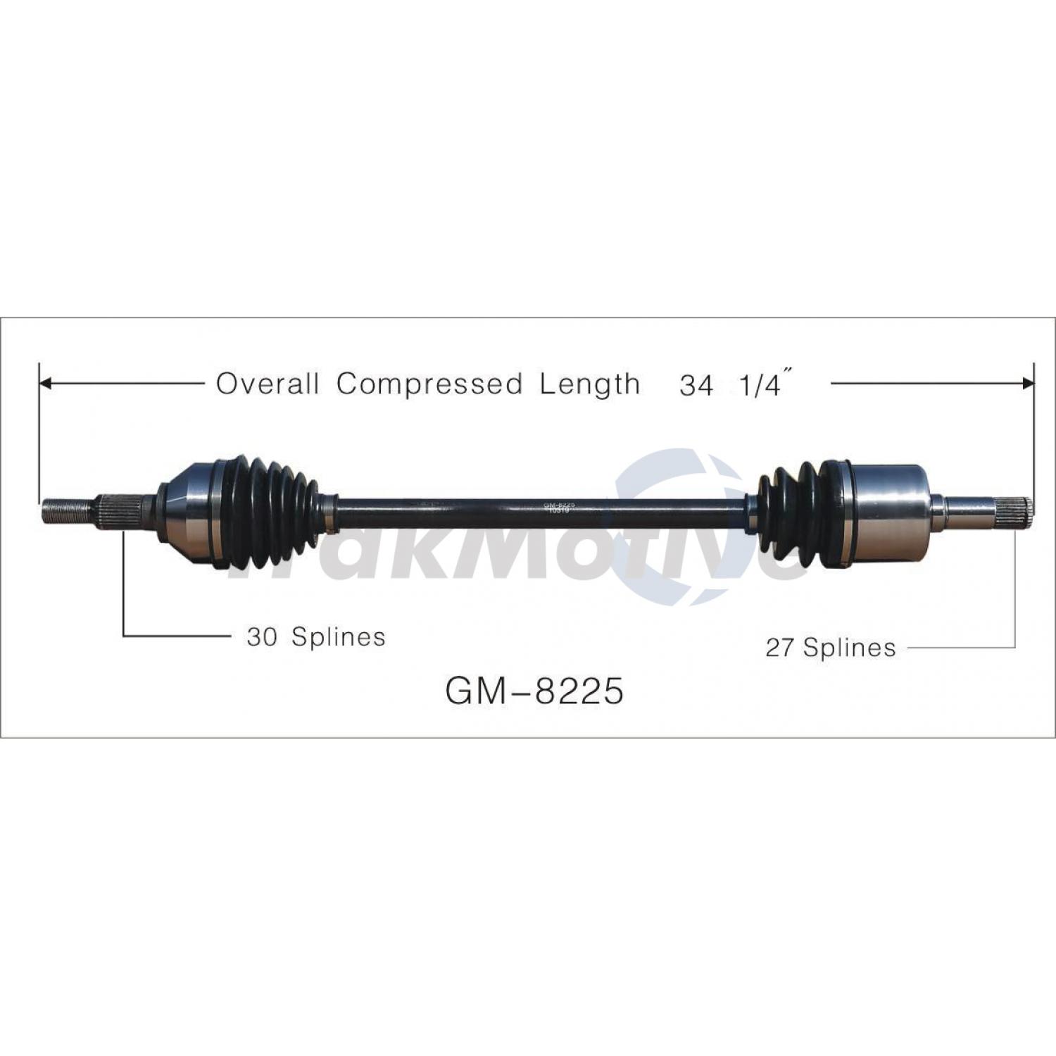 TrakMotive GM8225 - CV Axle Shaft TrakMotive GM8225 CV Axle Shaft product image 1 of 3