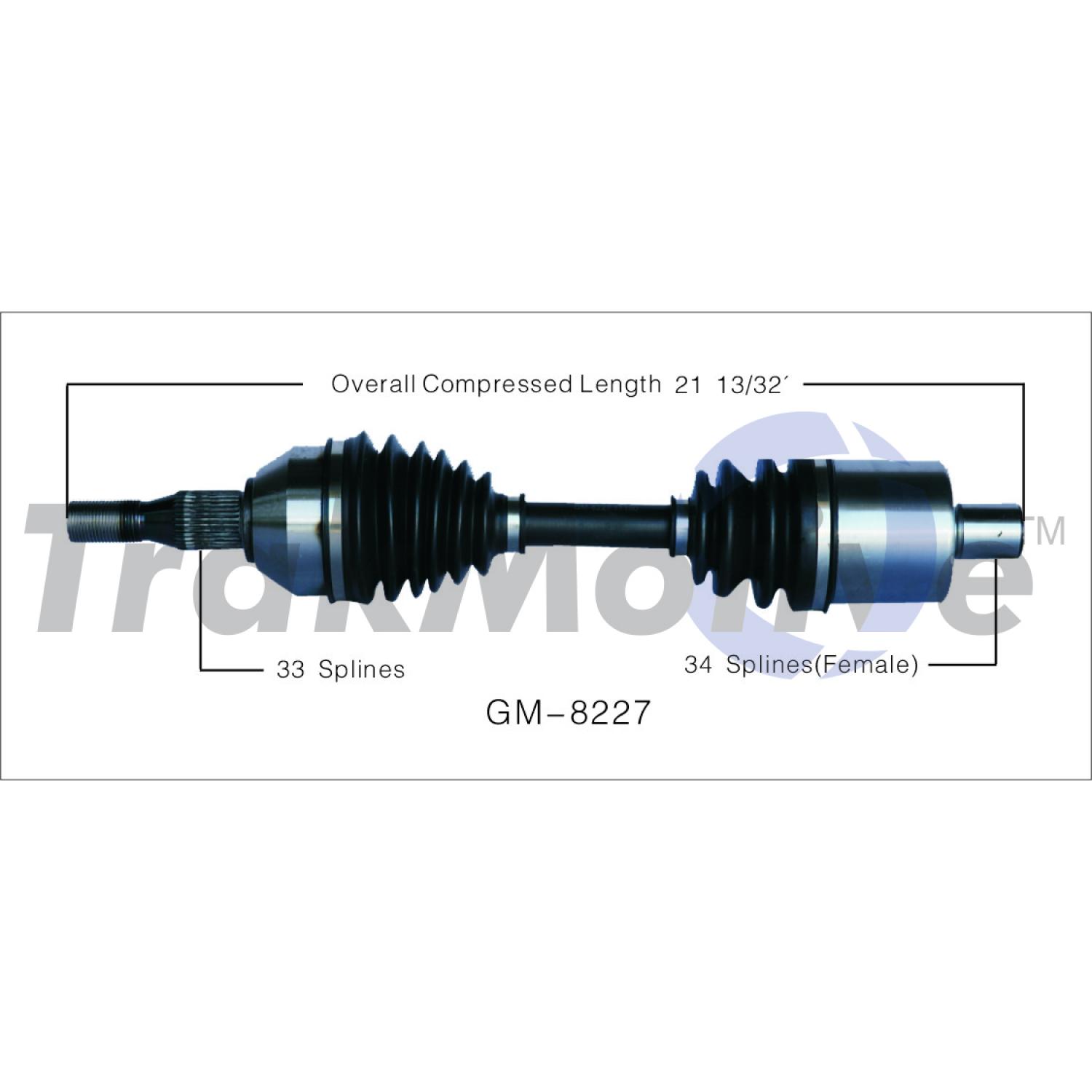 TrakMotive GM8227 - CV Axle Shaft TrakMotive GM8227 CV Axle Shaft product image 1 of 3