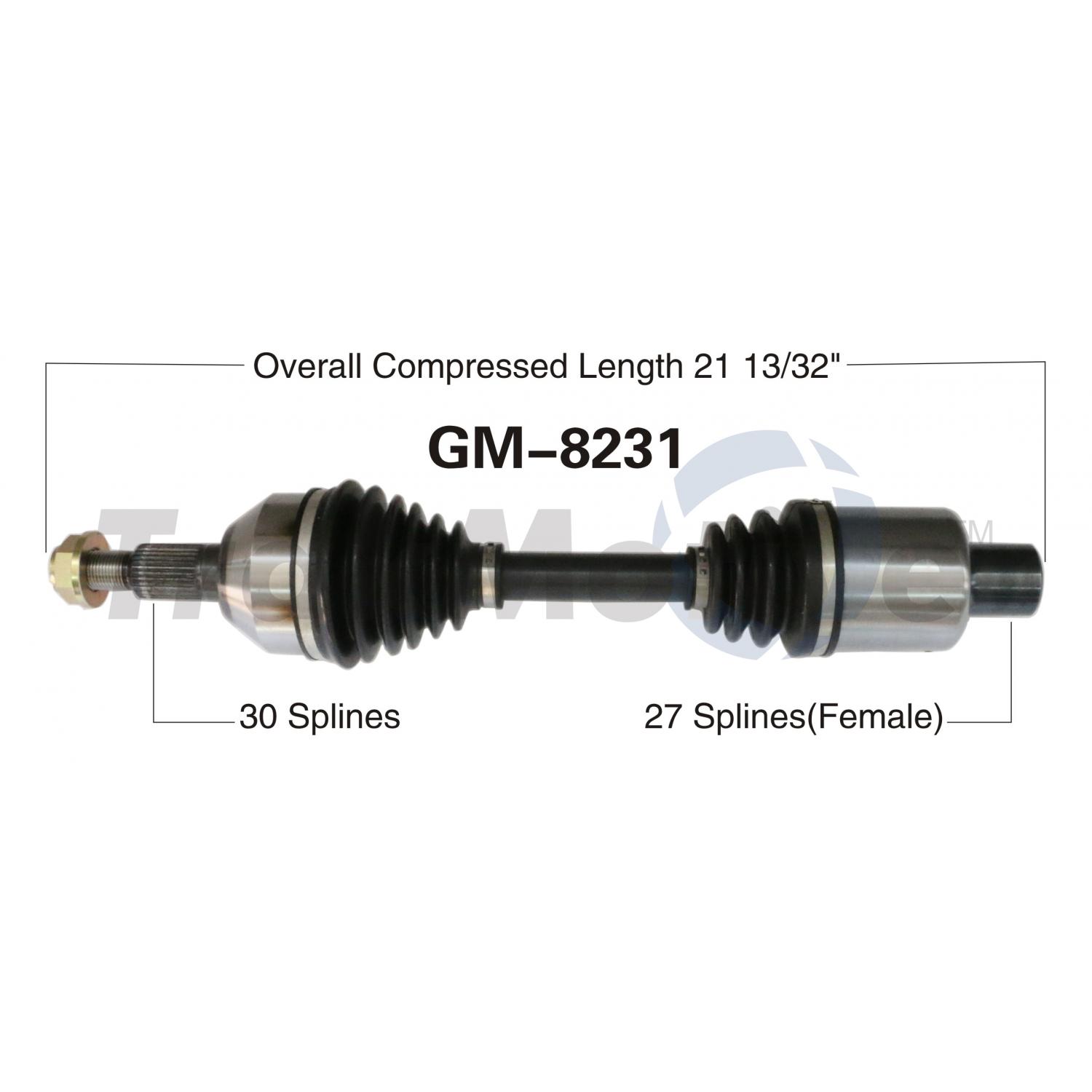 TrakMotive GM8231 - CV Axle Shaft TrakMotive GM8231 CV Axle Shaft product image 1 of 3