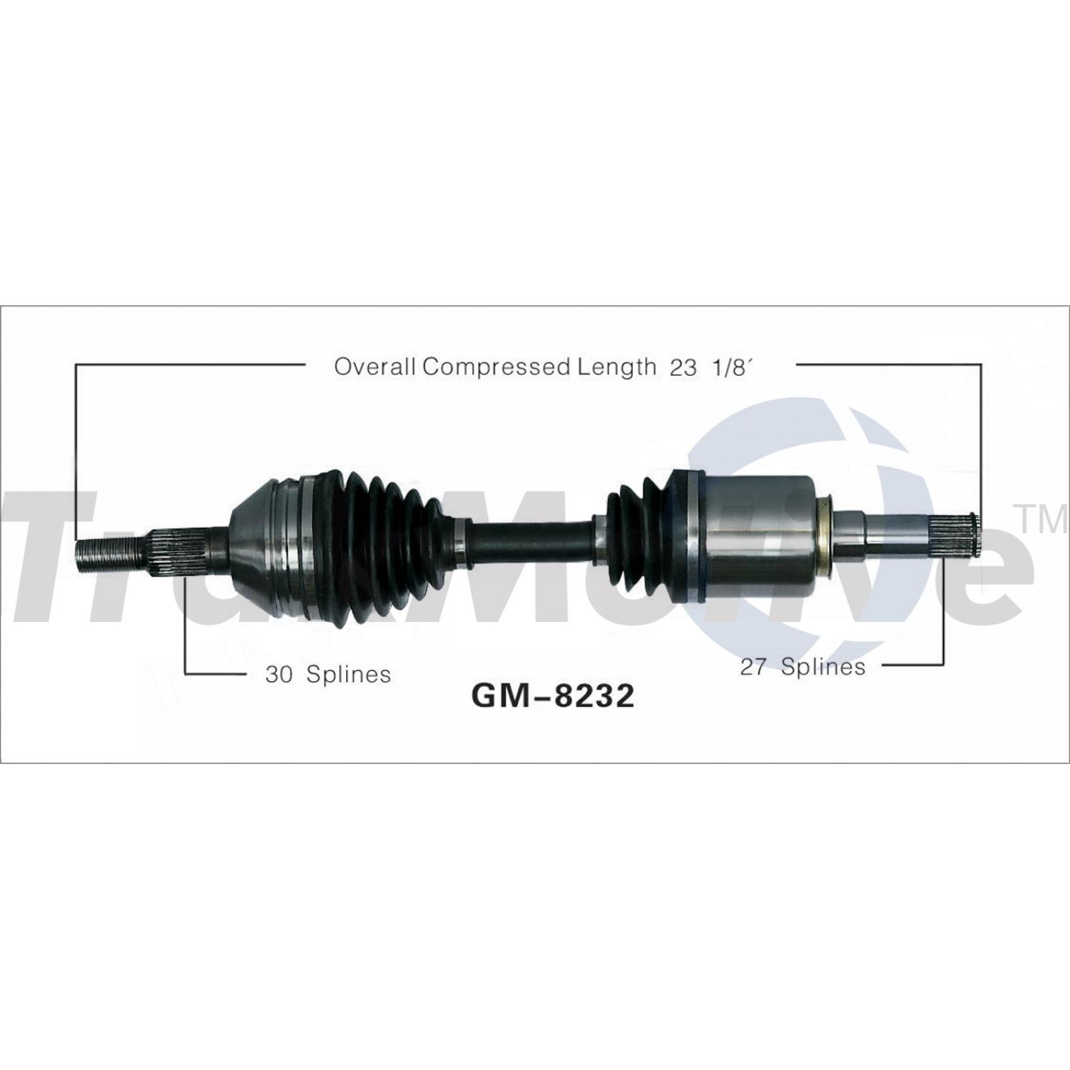 TrakMotive GM8232 - CV Axle Shaft TrakMotive GM8232 CV Axle Shaft product image 1 of 3