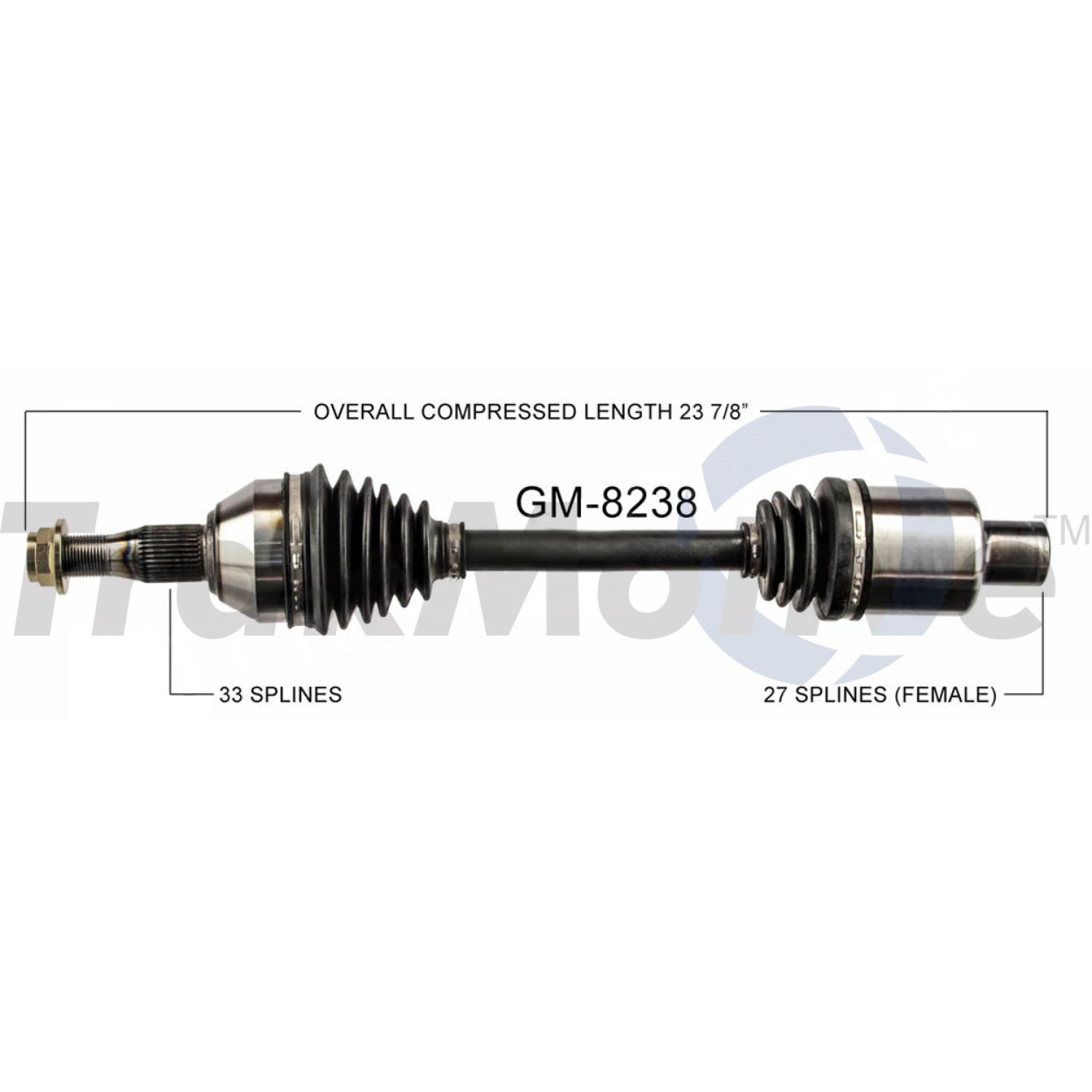 TrakMotive GM8238 - CV Axle Shaft TrakMotive GM8238 CV Axle Shaft product image 1 of 3