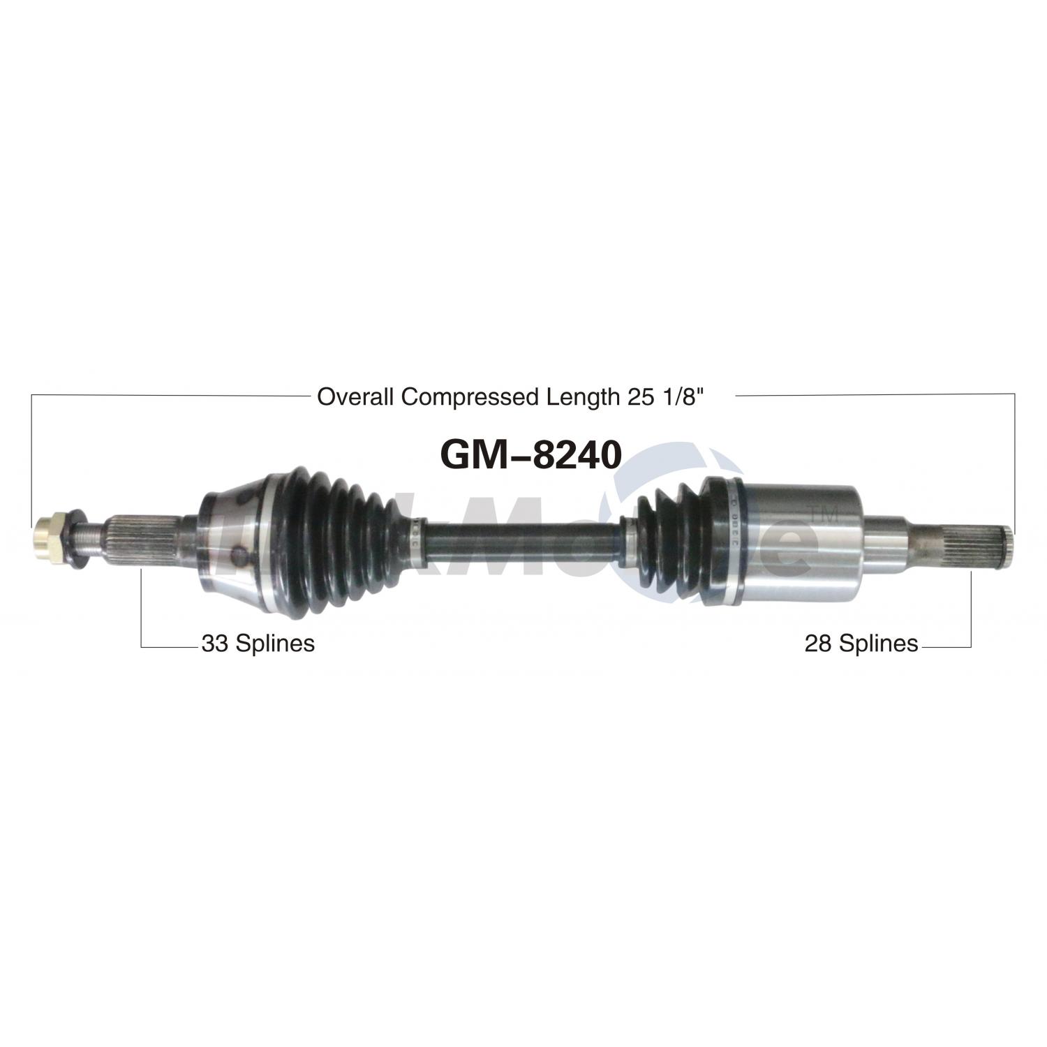 TrakMotive GM8240 - CV Axle Shaft TrakMotive GM8240 CV Axle Shaft product image 1 of 3