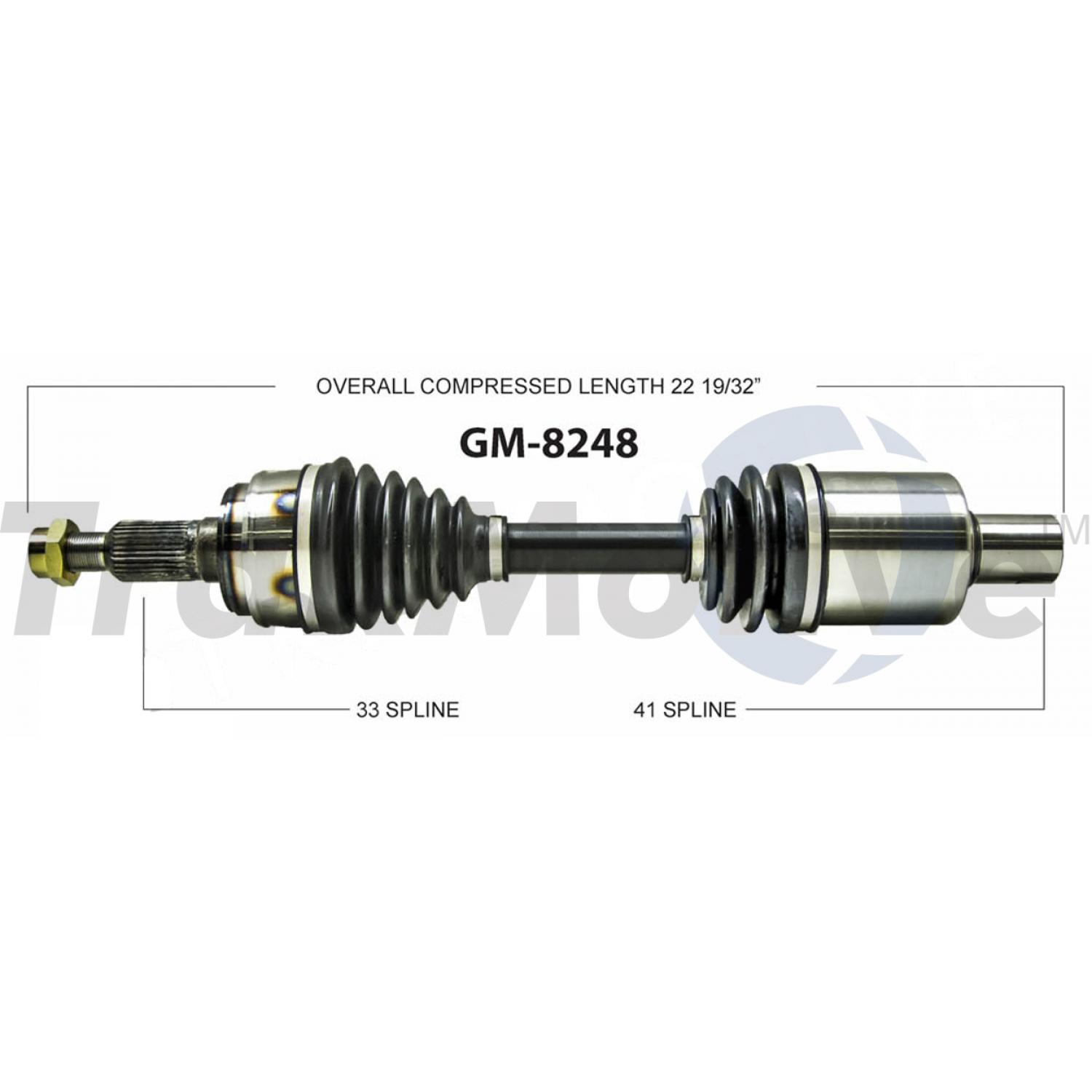 TrakMotive GM8248 CV Axle Shaft product image 1 of 3