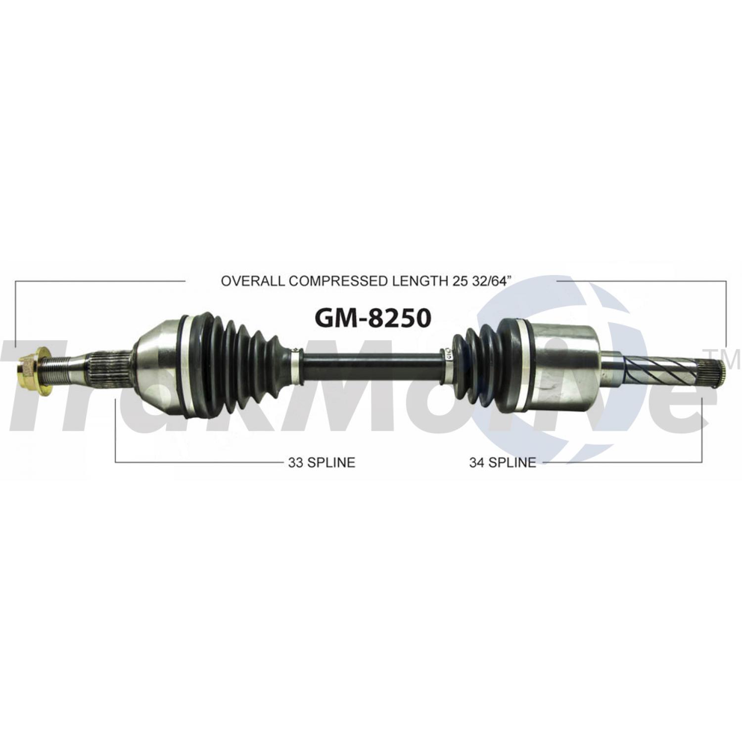 TrakMotive GM8250 - CV Axle Shaft TrakMotive GM8250 CV Axle Shaft product image 1 of 3