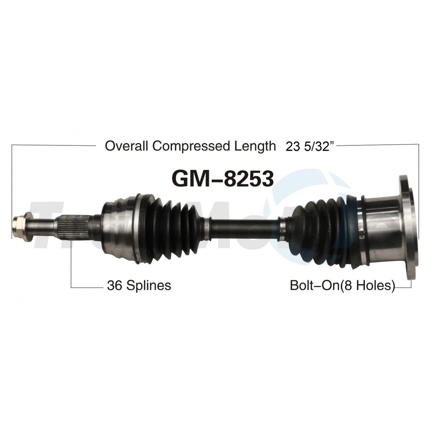 TrakMotive GM8253 - CV Axle Shaft TrakMotive GM8253 CV Axle Shaft product image 1 of 3