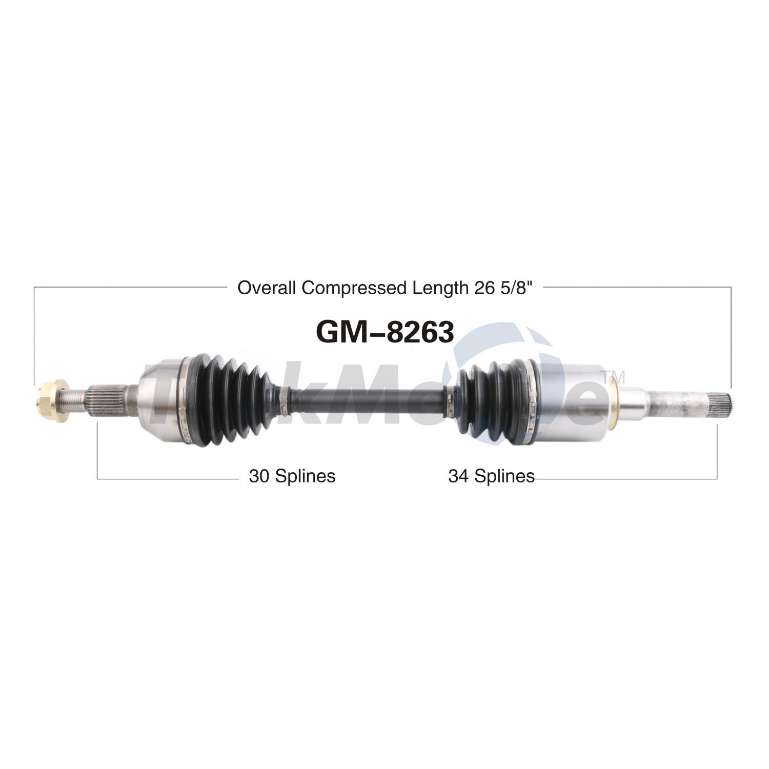TrakMotive GM8263 - CV Axle Shaft TrakMotive GM8263 CV Axle Shaft product image 1 of 3