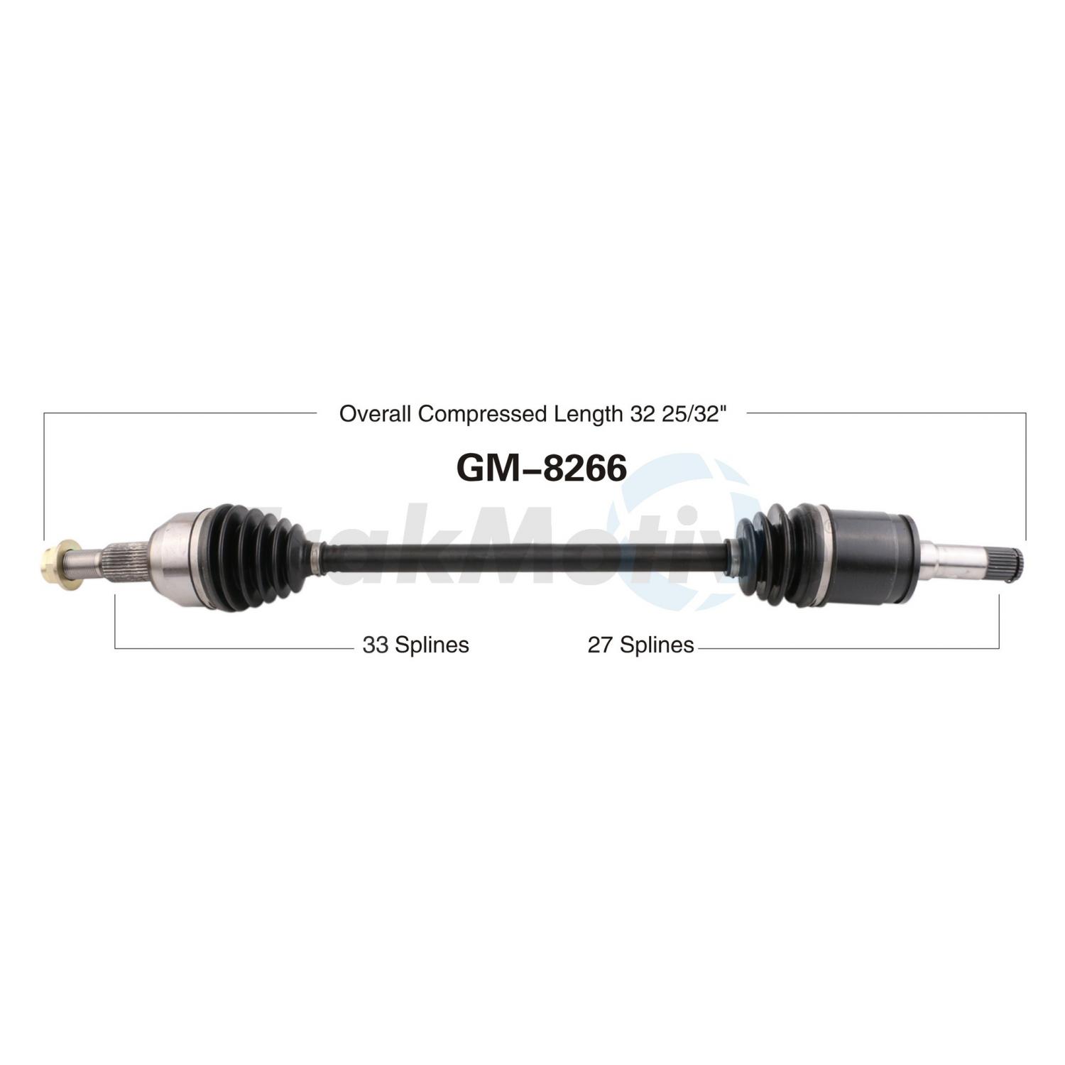 TrakMotive GM8266 CV Axle Shaft product image 1 of 3