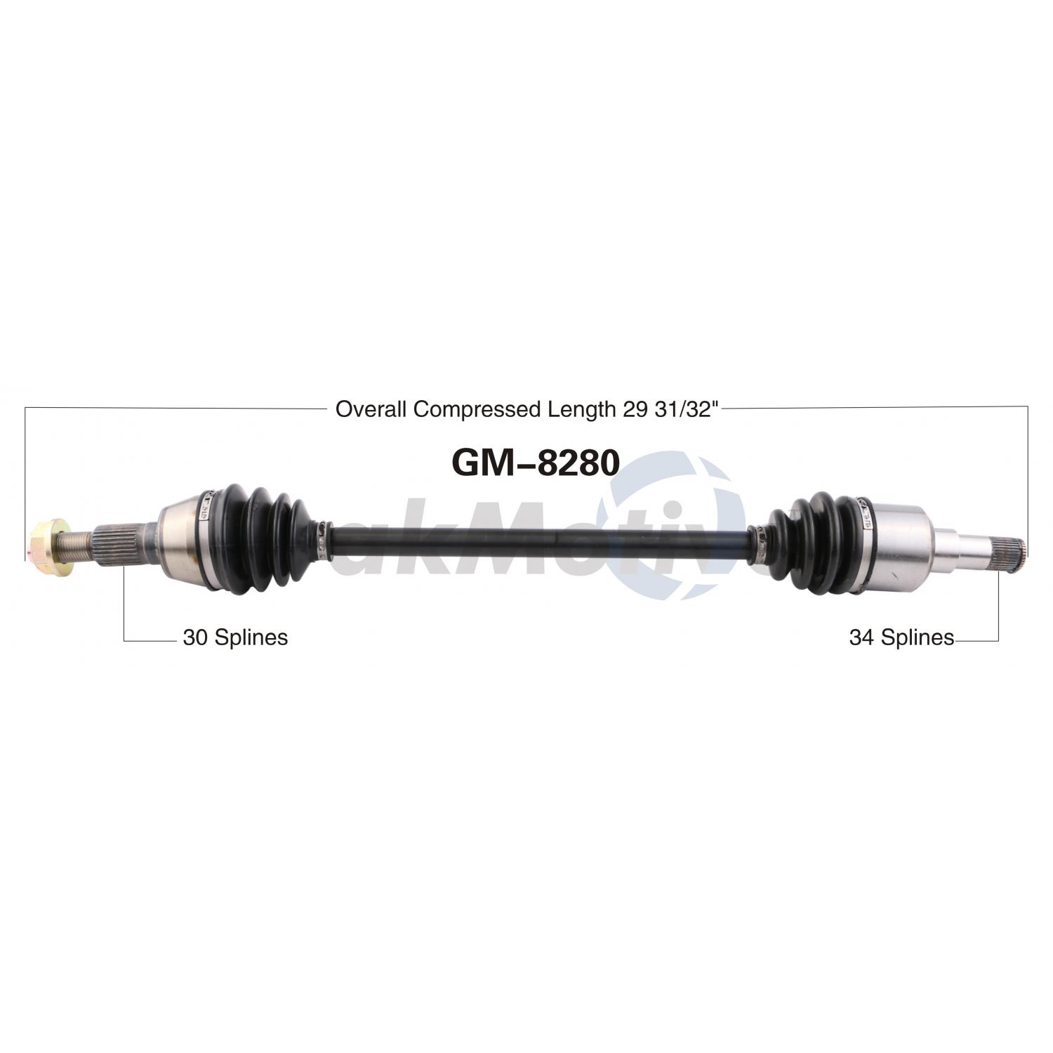 TrakMotive GM8280 - CV Axle Shaft TrakMotive GM8280 CV Axle Shaft product image 1 of 3
