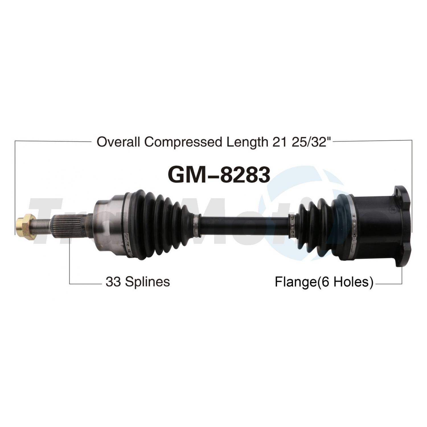 TrakMotive GM8283 - CV Axle Shaft TrakMotive GM8283 CV Axle Shaft product image 1 of 3