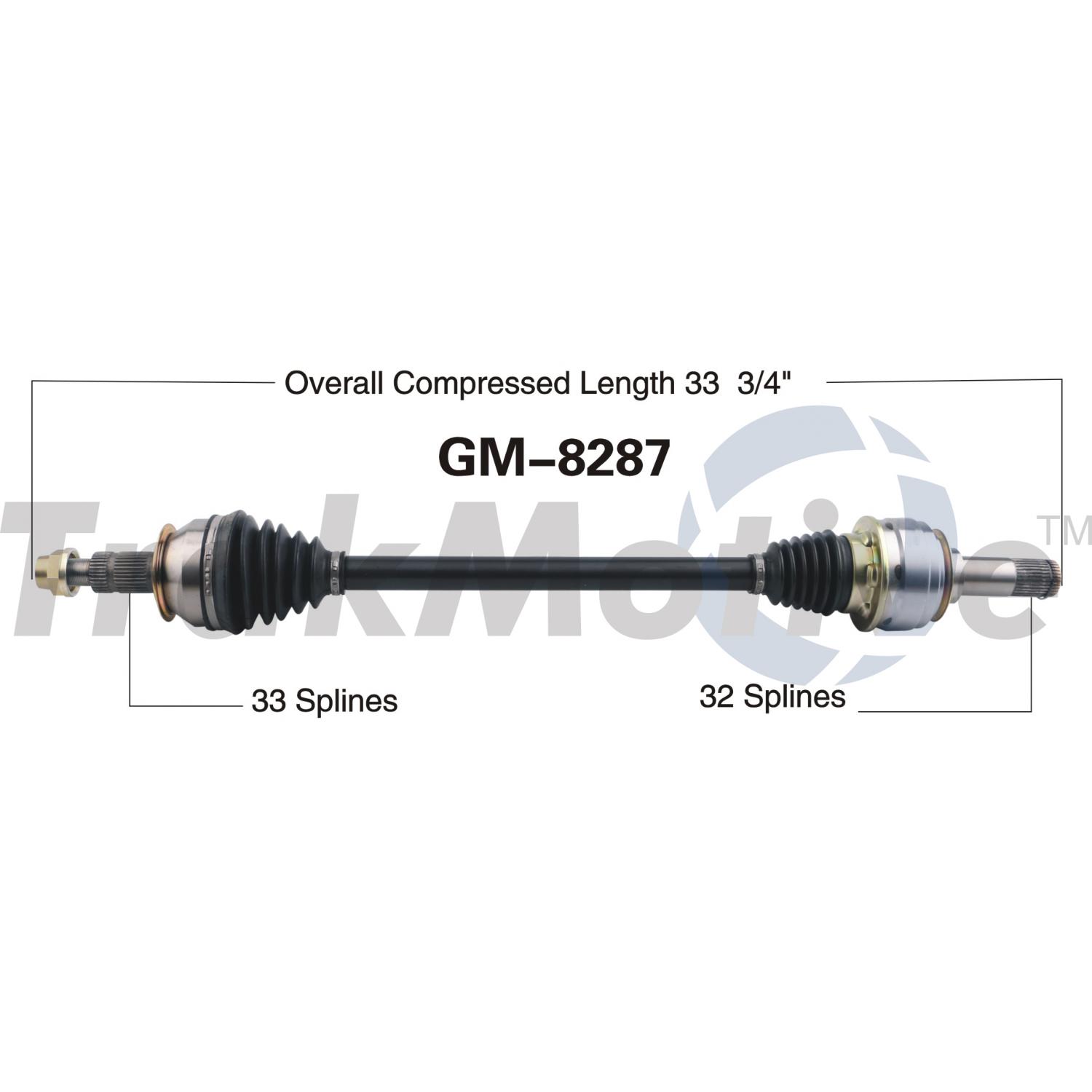 TrakMotive GM8287 - CV Axle Shaft TrakMotive GM8287 CV Axle Shaft product image 1 of 3