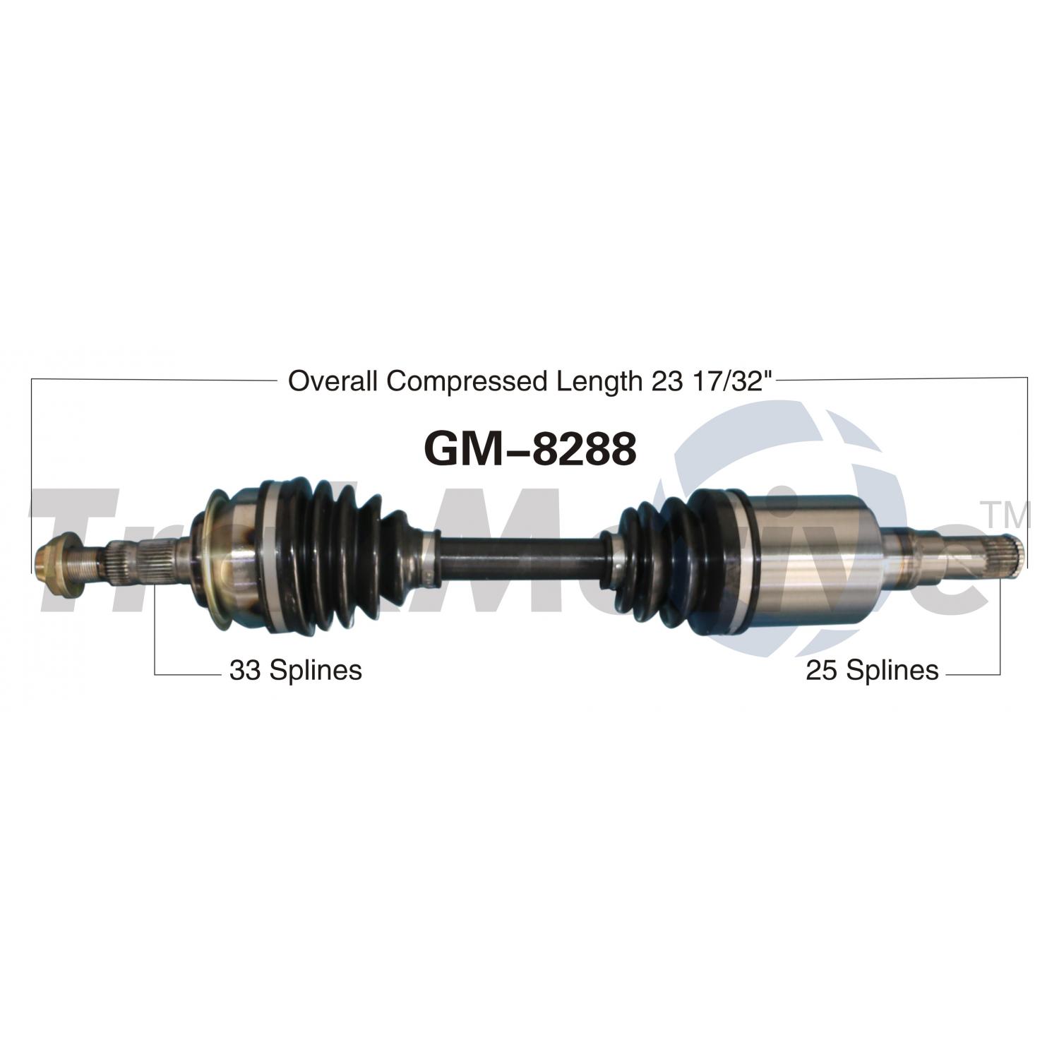 TrakMotive GM8288 - CV Axle Shaft TrakMotive GM8288 CV Axle Shaft product image 1 of 3