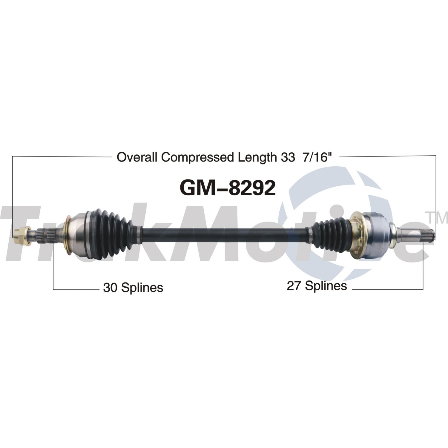 TrakMotive GM8292 - CV Axle Shaft TrakMotive GM8292 CV Axle Shaft product image 1 of 3