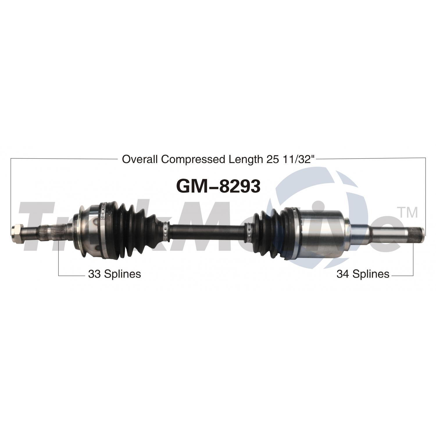 TrakMotive GM8293 - CV Axle Shaft TrakMotive GM8293 CV Axle Shaft product image 1 of 3