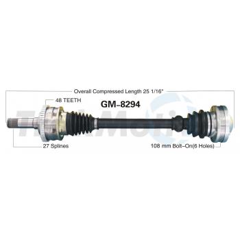TrakMotive GM8294 CV Axle Shaft product image 1 of 3