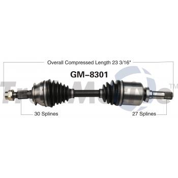 TrakMotive GM8301 CV Axle Shaft product image 1 of 3