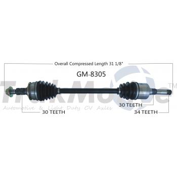 TrakMotive GM8305 CV Axle Shaft product image 1 of 3